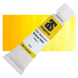 Art Spectrum Artists’ Watercolor Tube - Spectrum Yellow, 10 ml tube and swatch