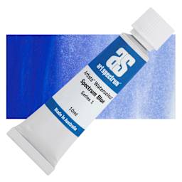 Art Spectrum Artists’ Watercolor Tube - Spectrum Blue, 10 ml tube and swatch