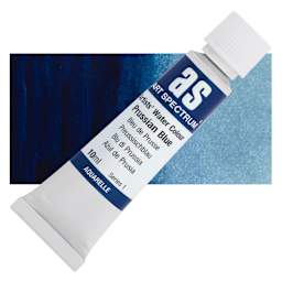 Art Spectrum Artists’ Watercolor Tube - Prussian Blue, 10 ml tube and swatch