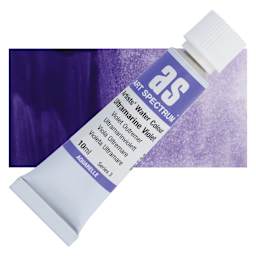 Art Spectrum Artists’ Watercolor Tube - Ultramarine Violet, 10 ml tube and swatch