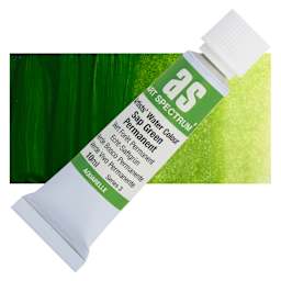 Art Spectrum Artists’ Watercolor Tube - Sap Green Permanent, 10 ml tube and swatch