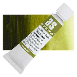 Art Spectrum Artists’ Watercolor Tube - Olive Green Permanent, 10 ml tube and swatch
