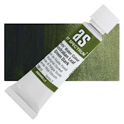 Art Spectrum Artists’ Watercolor Tube - Australian Leaf Green Dark, 10 ml tube and swatch