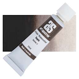 Art Spectrum Artists’ Watercolor Tube - Sepia, 10 ml tube and swatch
