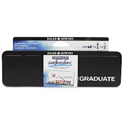 Daler-Rowney Graduate Watercolor Half Pans - Set of 24 front of case