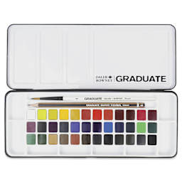 Daler-Rowney Graduate Watercolor Half Pans - Set of 36