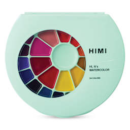 Himi Semi-Moist Watercolor Paint Pan - Set of 24, Assorted Colors