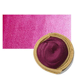 Beam Paints Watercolor Paintstone - Cherry Magenta stone and swatch