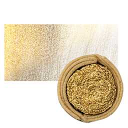 Beam Paints Watercolor Paintstone - Classic Gold stone and swatch