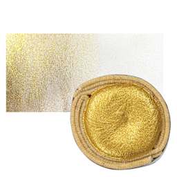 Beam Paints Watercolor Paintstone - Dreamers Gold stone and swatch