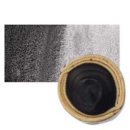 Beam Paints Watercolor Paintstone - Mars Black stone and swatch