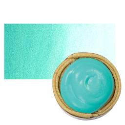 Beam Paints Watercolor Paintstone - Robins Egg stone and swatch