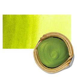 Beam Paints Watercolor Paintstone - Spring Green stone and swatch