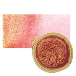 Beam Paints Watercolor Paintstone - Wild Salmon stone and swatch