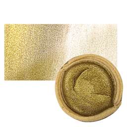 Beam Paints Watercolor Paintstone - Wet Grizzly stone and swatch