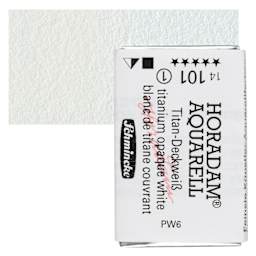 Schmincke Horadam Aquarell Watercolor - Titanium Opaque White, Full Pan and swatch
