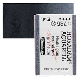 Schmincke Horadam Aquarell Watercolor - Neutral Grey, Full Pan and swatch