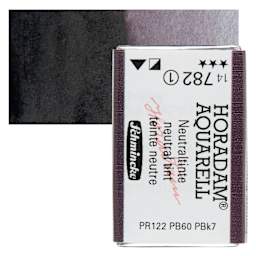 Schmincke Horadam Aquarell Watercolor - Neutral Tint, Full Pan and swatch