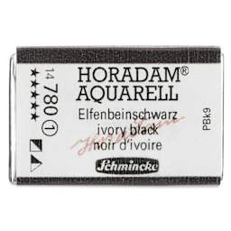Schmincke Horadam Aquarell Watercolor - Ivory Black, Full Pan