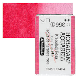 Schmincke Horadam Aquarell Watercolor - Rose Madder, Full Pan and swatch
