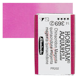Schmincke Horadam Aquarell Watercolor - Quinacridone Magenta, Full Pan and swatch
