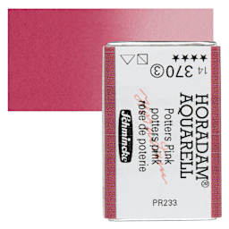 Schmincke Horadam Aquarell Watercolor - Potters Pink, Full Pan and swatch
