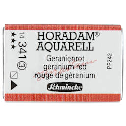 Schmincke Horadam Aquarell Watercolor - Geranium Red, Full Pan
