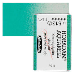 Schmincke Horadam Aquarell Watercolor - Viridian, Full Pan and swatch