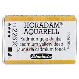 Schmincke Horadam Aquarell Watercolor - Cadmium Yellow Deep, Full Pan