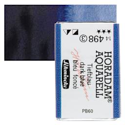 Schmincke Horadam Aquarell Watercolor - Dark Blue, Full Pan and swatch