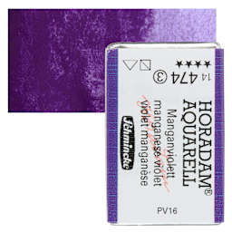 Schmincke Horadam Aquarell Watercolor - Manganese Violet, Full Pan and swatch
