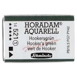 Schmincke Horadam Aquarell Watercolor - Hooker's Green, Full Pan