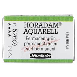 Schmincke Horadam Aquarell Watercolor - Permanent Green, Full Pan