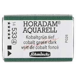 Schmincke Horadam Aquarell Watercolor - Cobalt Green Dark, Full Pan