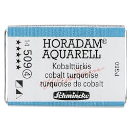 Schmincke Horadam Aquarell Watercolor - Cobalt Turquoise, Full Pan