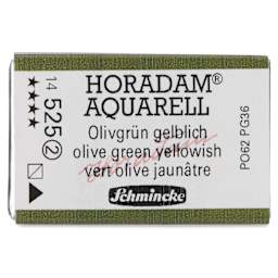 Schmincke Horadam Aquarell Watercolor - Olive Green Yellowish, Full Pan