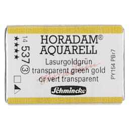 Schmincke Horadam Aquarell Watercolor - Transparent Green Gold, Full Pan