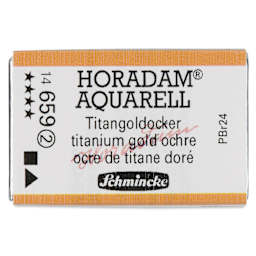 Schmincke Horadam Aquarell Watercolor - Titanium Gold Ochre, Full Pan