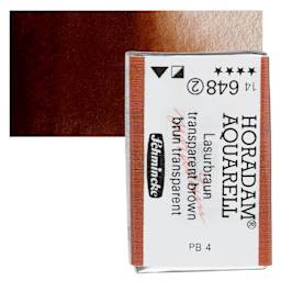 Schmincke Horadam Aquarell Watercolor - Transparent Brown, Full Pan and swatch