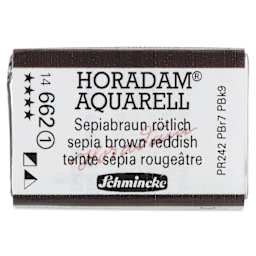 Schmincke Horadam Aquarell Watercolor - Sepia Brown Reddish, Full Pan