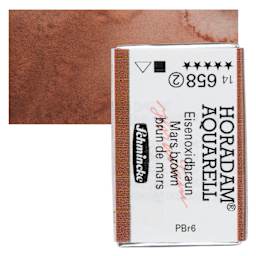 Schmincke Horadam Aquarell Watercolor - Mars Brown, Full Pan and swatch