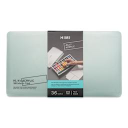 Front of packaing for Himi Jelly Acrylic Paint Set of 36