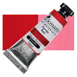 Jackman's Finest Artists' Gouache - Pyrrole Red, 14 ml tube and swatch