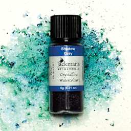 Jackman's Crystalline Powder Watercolor - Shadow Grey, 6 g bottle and swatch