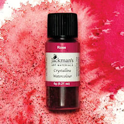 Jackman's Crystalline Powder Watercolor - Rose, 6 g bottle and swatch