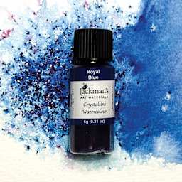 Jackman's Crystalline Powder Watercolor - Royal Blue, 6 g bottle and swatch