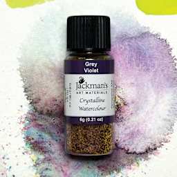 Jackman's Crystalline Powder Watercolor - Grey Violet, 6 g bottle and swatch