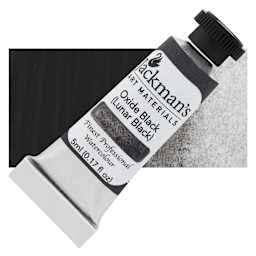 Jackman's Finest Professional Watercolour - Oxide Black (Lunar Black), 5 ml Tube and Swatch