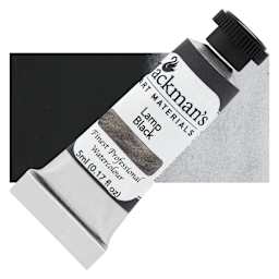 Jackman's Finest Professional Watercolour - Lamp Black, 5 ml Tube and Swatch