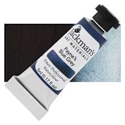 Jackman's Finest Professional Watercolour - Payne's Blue Grey, 5 ml Tube and Swatch